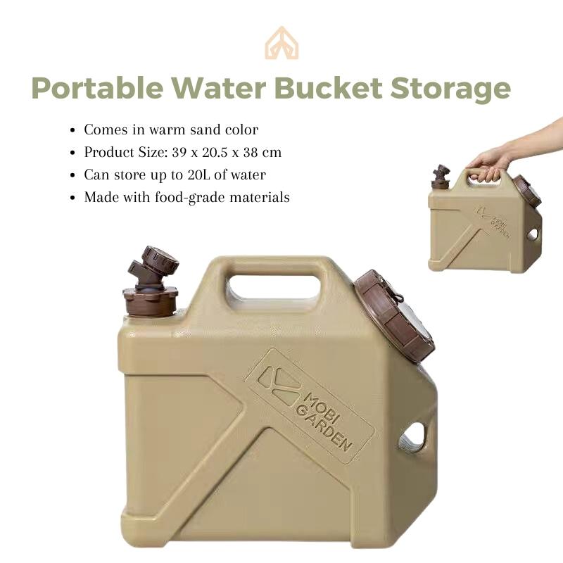 Mobile Water Tank With Faucet 20L (Sand Color)