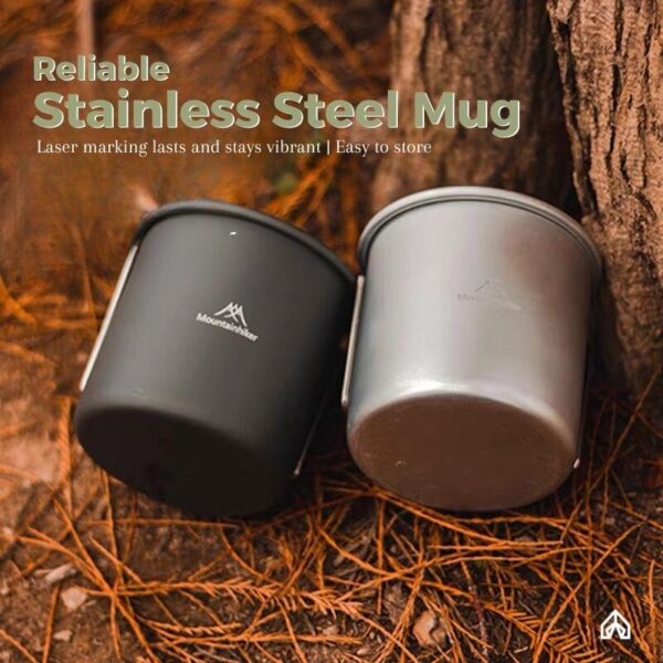 300ml Aluminium Camping Coffee Mug (Silver)