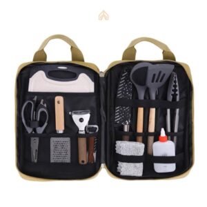 Outdoor Knife & Kitchen Set 12pcs (Khaki)