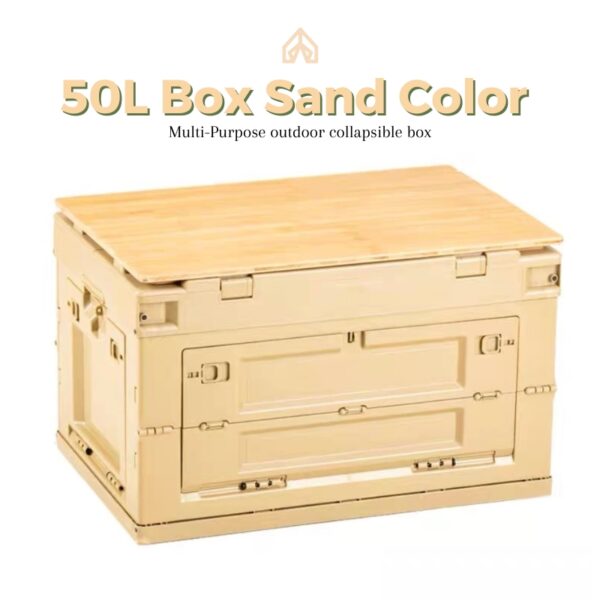 Collapsible Storage Box 50L Sand Color