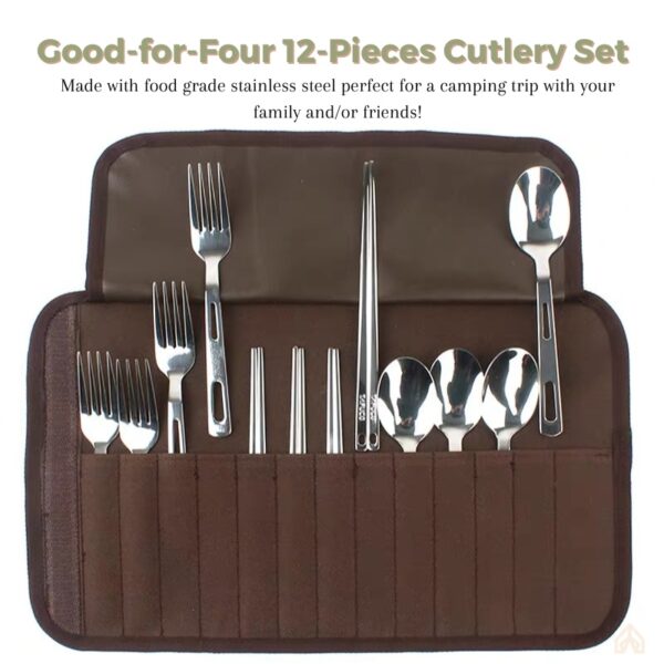 Stainless Steel Tableware Set 12 Pcs (for 4 people)